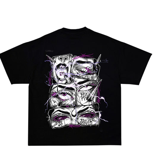 Electric Vision: Gothic Cyberpunk Graphic Tee